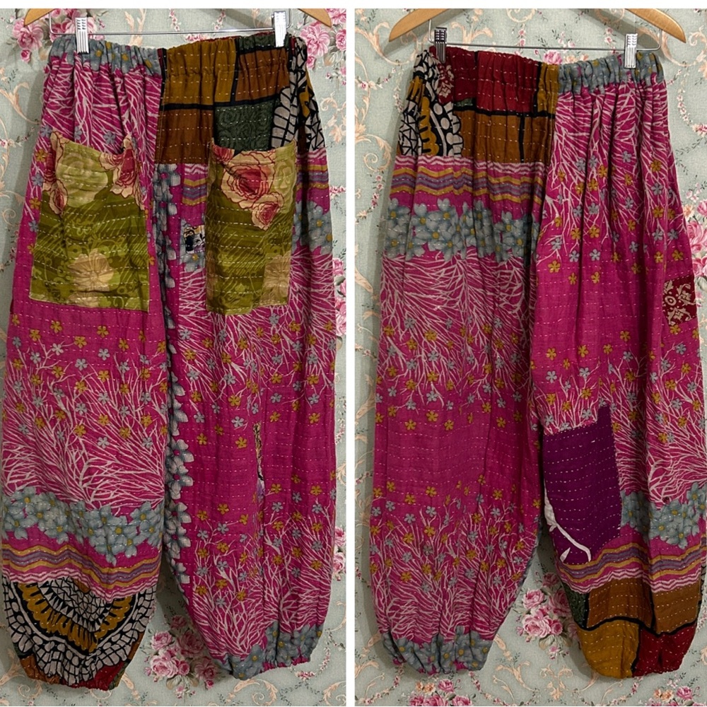 Kantha Bae OG cotton lounge pants Joplin Joggers ? Pink! Multi